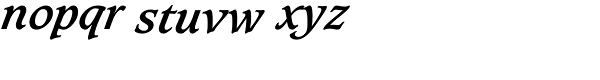 Caxton Bold Italic Font LOWERCASE