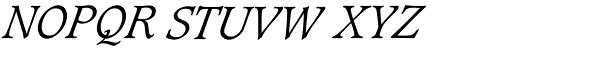 Caxton Std-Light Italic Font UPPERCASE