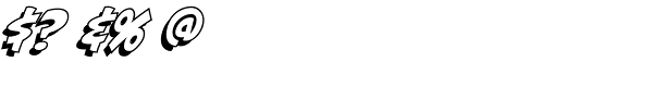 CCBiff Bam Boom Outline Font OTHER CHARS