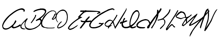 Celine Dion Handwriting Font UPPERCASE