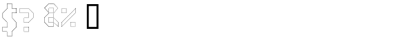 Cell Block 6 Solid Outline Font OTHER CHARS