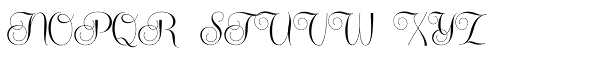 Centeria Script Medium Font UPPERCASE