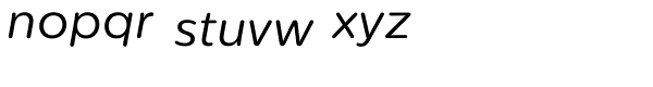 Centrale Sans Rounded Regular Italic Font LOWERCASE