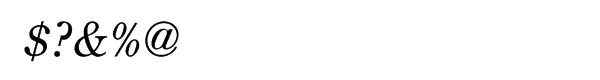 Century Old Style Italic Font OTHER CHARS