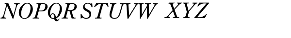 Century Oldstyle Italic Font UPPERCASE