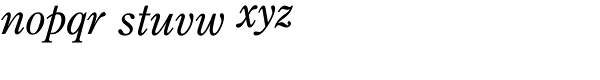 Century Oldstyle Italic Font LOWERCASE