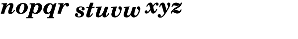 Century Schoolbook Bold Italic Font LOWERCASE