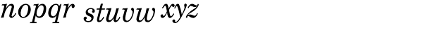 Century Schoolbook Italic Font LOWERCASE