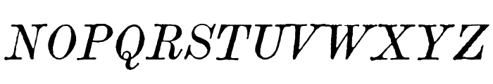 Century modern TT Italic Font UPPERCASE