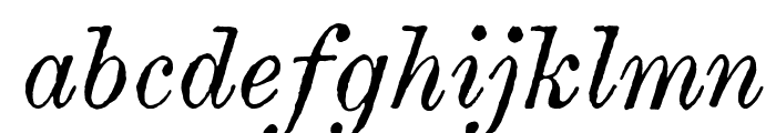 Century modern TT Italic Font LOWERCASE