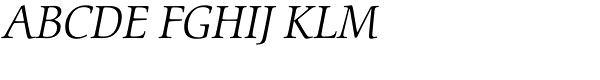 Cerigo Std-Book Italic Font UPPERCASE