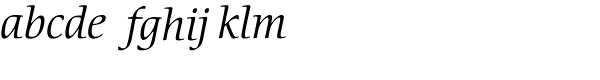 Cerigo Std-Book Italic Font LOWERCASE