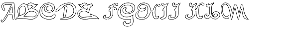 Chancelaresca Spanola Outline Font UPPERCASE