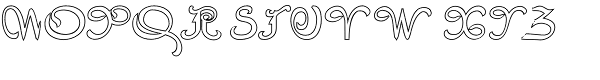 Chancelaresca Spanola Outline Font UPPERCASE