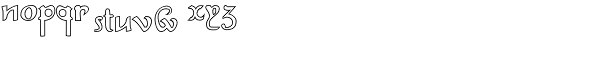 Chancelaresca Spanola Outline Font LOWERCASE
