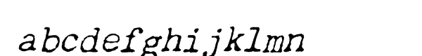 Chandler 42 Regular Oblique Font LOWERCASE