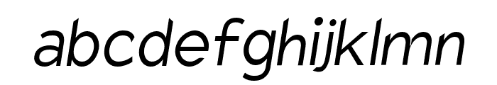 Charger Pro Light Narrow Oblique Font LOWERCASE