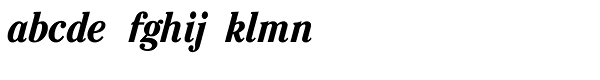 Cheltenham Pro Condensed Bold Italic Font LOWERCASE