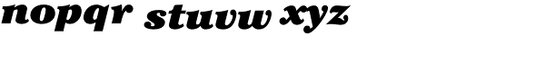 Cheltenham Ultra Italic Font LOWERCASE