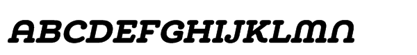 Chennai Slab Std Black Oblique Font UPPERCASE