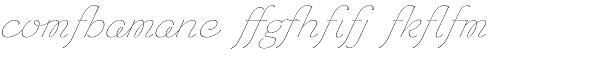 Chic Hand Ligatures Light Slanted Font LOWERCASE
