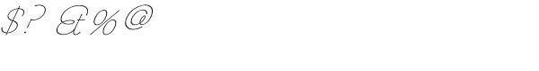 Chic Hand Slanted Font OTHER CHARS