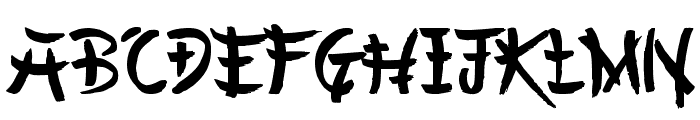 Chinese Asian Style Font UPPERCASE