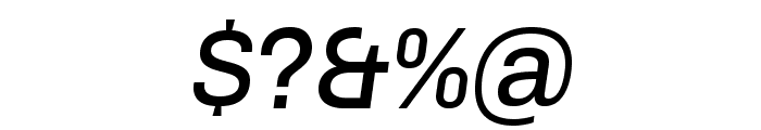 Chivo-Italic Font OTHER CHARS
