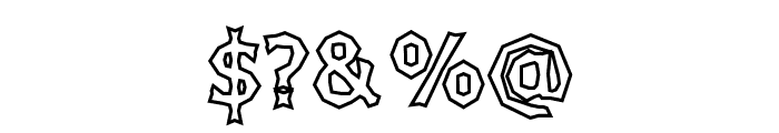 Chizzler Bold Outline Font OTHER CHARS