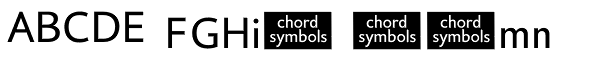 Chord Symbols Font UPPERCASE