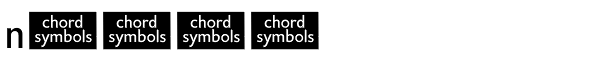 Chord Symbols Font UPPERCASE