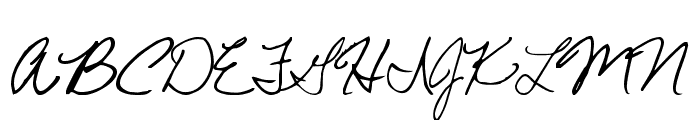 Chris's Handwriting Font UPPERCASE