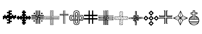 Christian Crosses III Font LOWERCASE