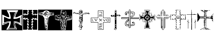 Christian Crosses II Font LOWERCASE