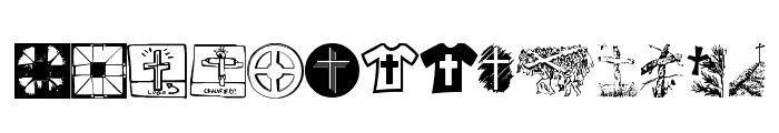 Christian Crosses V Font UPPERCASE