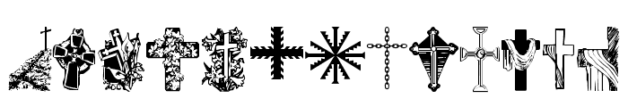Christian Crosses V Font UPPERCASE