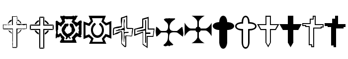 Christian Crosses V Font LOWERCASE