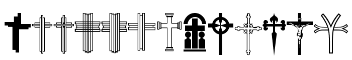Christian Crosses V Font LOWERCASE