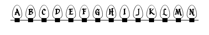 Christmas Lights Indoor Font UPPERCASE