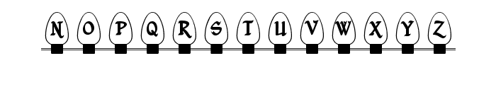 Christmas Lights Indoor Font UPPERCASE