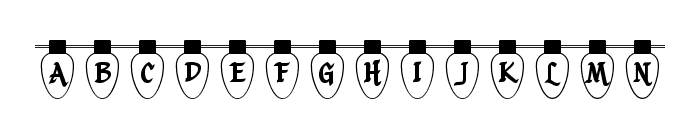 Christmas Lights Indoor Font LOWERCASE