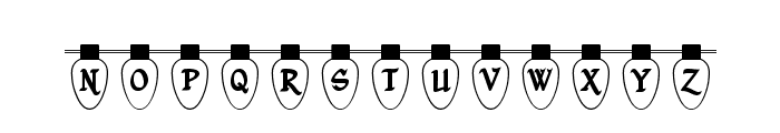Christmas Lights Indoor Font LOWERCASE
