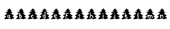 Christmas-Tree Font LOWERCASE