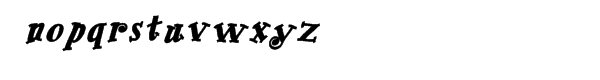 ChristyMarie Bold Italic Font LOWERCASE