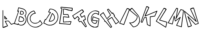 CIRCLINEcrazyjumped  outline Font UPPERCASE