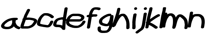CiSf OpenHand Black Extended Oblique Font LOWERCASE