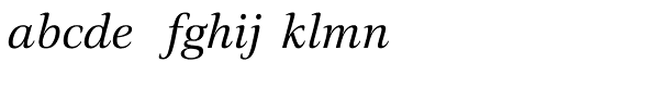 Civita Italic Font LOWERCASE