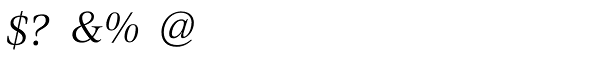 Civita Light Italic Font OTHER CHARS
