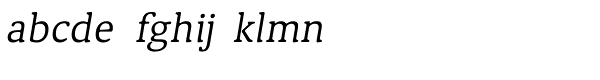 Classic XtraRound Light Italic Font LOWERCASE