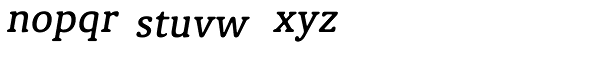 Classic XtraRound Medium Italic Font LOWERCASE